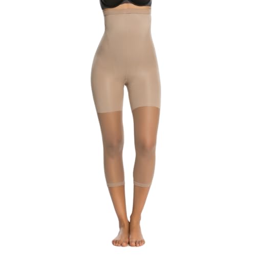 SPANX Original Shaping High-Waisted Footless Sheers - Core & Thigh Control - Footless Pantyhose - Use as Shapewear Underwear - Nude - C