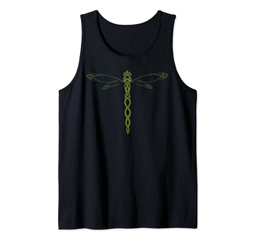 Green Dragonfly Totem Tank Top