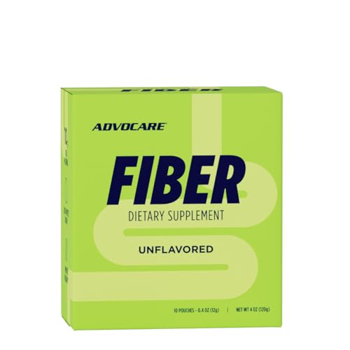 AdvoCare Fiber Dietary Supplement - Fiber Supplement with Soluble & Insoluble Fiber - Fiber Supplement Drink Mix - High Fiber Drink Mix Powder - Fiber for Men & Women - Unflavored - 10 Pouches