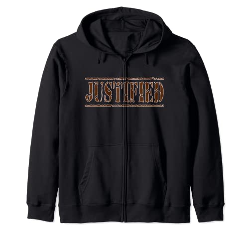 Justified Shirt Western Justified Weathered Distressed Style Zip Hoodie