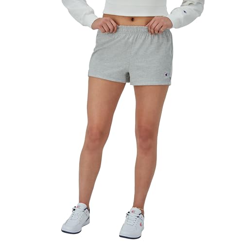 Champion, Soft, Comfortable Practice Shorts for Women, 3.5', Oxford Gray, Large