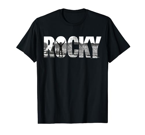 Rocky Black Classic Fit T-Shirt, Cotton Crew Neck, Adult Graphic Tee