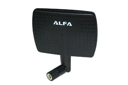 Alfa 2.4HGz 7dBi RP-SMA Panel Screw-On Swivel Antenna Netwrok Adaptors - Also Works for 3DR Solo Drone, DJI Phantom 3 Drone, Yuneec Typhoon H ST16 Controller, adds Range