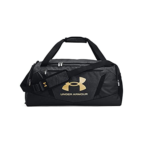 Under Armour Adult Undeniable 5.0 Duffle , Black Medium Heather (002)/Metallic Gold , Medium