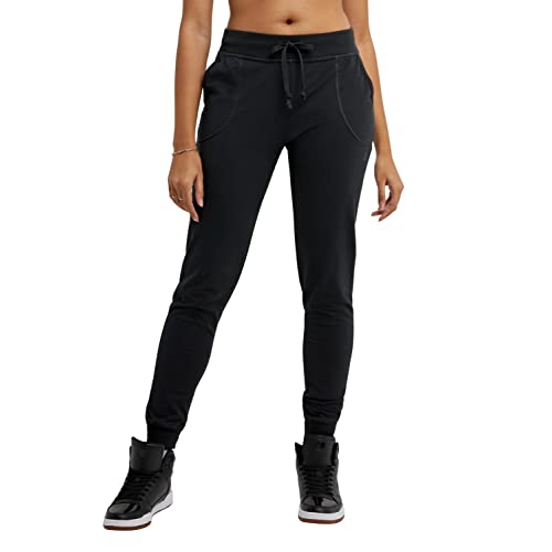 Champion Everyday Cotton, Women’s Jersey Sweatpants, Lightweight Joggers, 29', Black, XX-Large