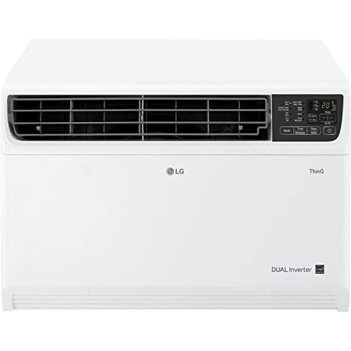 LG 14,000 BTU DUAL Inverter Smart Window Air Conditioner, 115V, Cools 800 Sq. Ft. for Bedroom, Living Room, Apartment, Quiet Operation, ENERGY STAR, works with LG ThinQ, Amazon Alexa and Hey Google