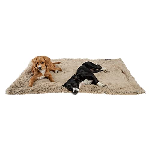 Best Friends by Sheri Calming Shag Fur Pet Throw Blanket, Taupe, 40'x50'