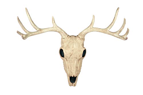 Crazy Bonez Faux Taxidermy 10 Point Buck Deer Skull Hanging Wall Decor, 21.5' Wide, Living Room