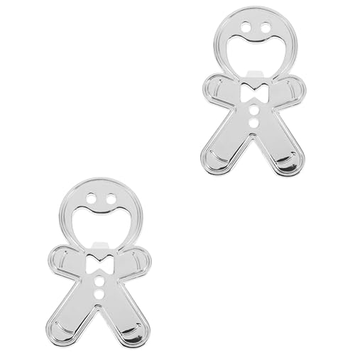 SOLUSTRE 2pcs Gingerbread Man Bottle Opener Red Wine Opener Cute Wine Cork Opener Manual Beer Opener Wine Bottles Opener Cool Bottle Openers Wine Lid Remover Collector Stainless Steel Metal