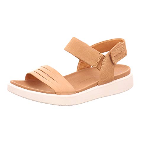 ECCO Women's Flowt Strap Sandal, Lion/Cashmere, 8-8.5