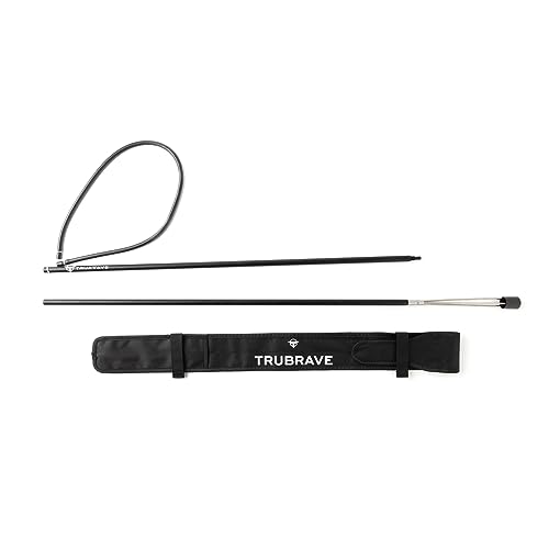 Trubrave – Tizona – Fishing Pole Spear Set – Premium Aluminum Black Spear for Spearfishing – M8 Metric with Stainless Steel 3 Tip Prong Hawaiian- Includes Travel Bag