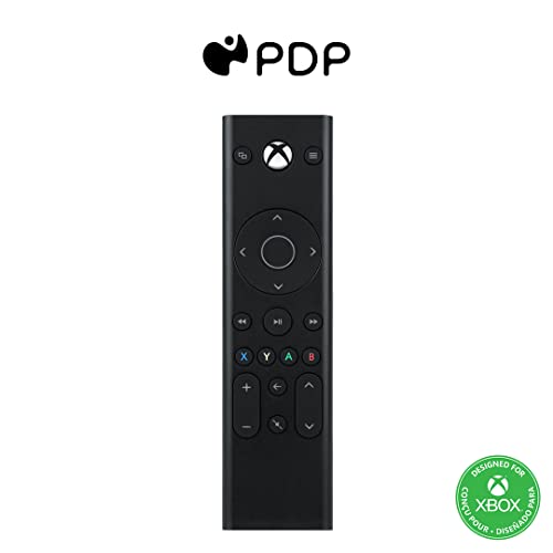 PDP Universal Gaming Media Remote Control for Xbox Series X|S, Xbox One, Officially Licensed for Microsoft Xbox, Motion Activated Backlight, Compact Navigation Toggle, Battery Optimized, 049-004-NA