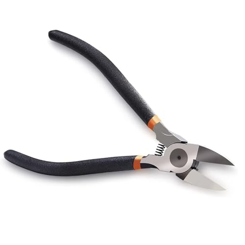 BOENFU 6-Inches Wire Cutters Heavy Duty Snips Flush Cut Side Cutters Pliers Metal Cutting Tool for Crafting, Floral, Artificial Flowers, Chicken Wire, Electrical, 1 Pack
