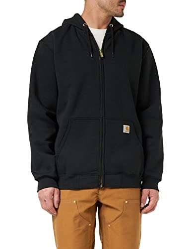 Carhartt Men's Loose Fit Midweight Full-Zip Sweatshirt, Black, 3X-Large Tall