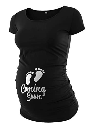 Black Funny Pregnancy Shirts for Women - Maternity Graphic Tees [40022013-AK] | Coming Soon, M