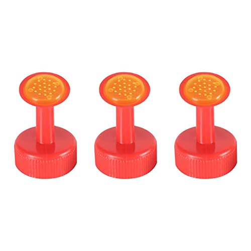 Water Timer Pens Bottle Cap Sprinkler Plastic Watering Nozzles, Watering Spout Sprinklers for Plants Vegetables Bottle Cap Sprinkler PVC Plastic Watering (Red, One Size)