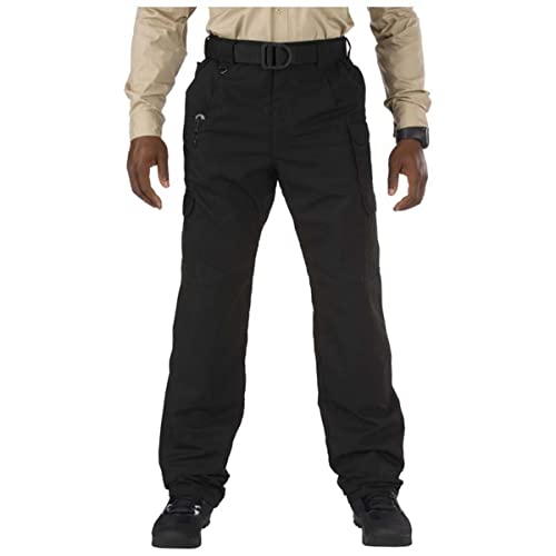 5.11 Tactical Men's Taclite Pro Lightweight Performance Pants, Cargo Pockets, Action Waistband, Black, 40W x 30L, Style 74273