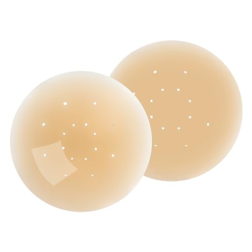 GreatStyler Cake Nipple Covers Non Adhesive Silicone Nipple Pasties for Women Reusable, Nipple Covers No Show (Breathable, Nude, Medium (Fits C-D cups))