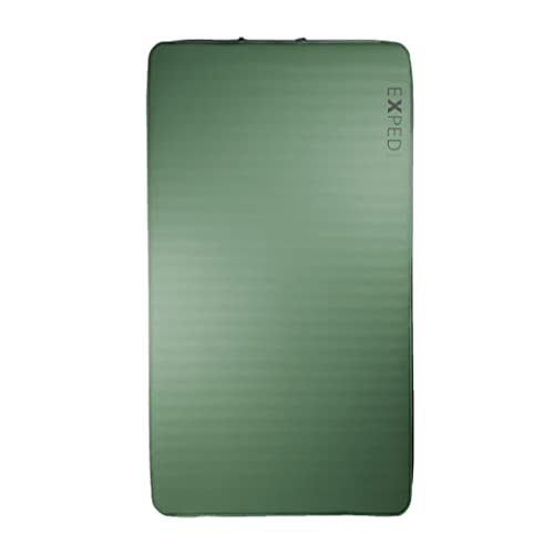 Exped MegaMat 10 Duo | Self-Inflating Camping Mat for Two | Extremely Comfortable & Luxurious Sleeping Pad, Green, Medium