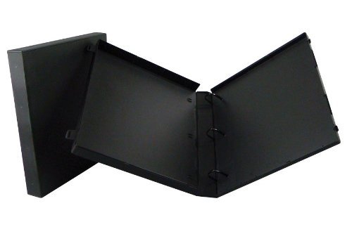 UniKeep 3 Ring Binder - Black - Case View Binder - 1.5 Inch Spine - with Clear Outer Overlay - Pack of 3 Binders