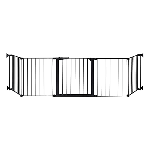 KidCo G3111 Auto Close HearthGate - Baby or Fireplace Gate Enclosure (Black)