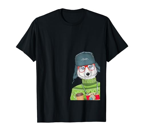 Animal Fox With Camera Glasses Camera And Coffee - Present