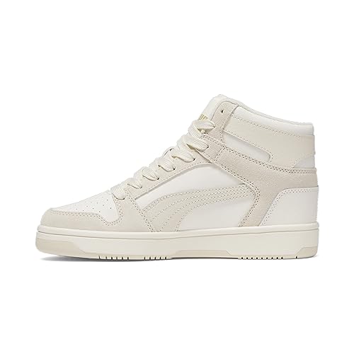 PUMA Women's REBOUND LAYUP MASHMALLOW Sneaker, Warm White-Alpine Snow-Sugared Almond, 8