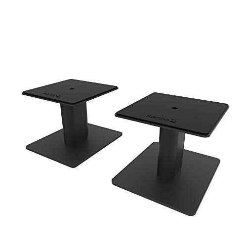Kanto SP6HD Universal Desktop Speaker Stands - 6 Inch - 2 Pack - Steel (Black)