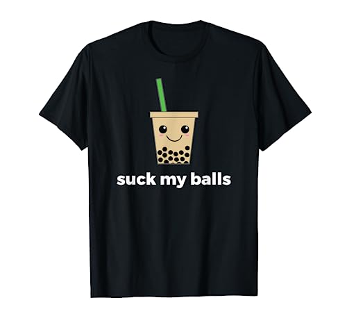 Suck My Balls Funny Bubble Boba Tea T-Shirt
