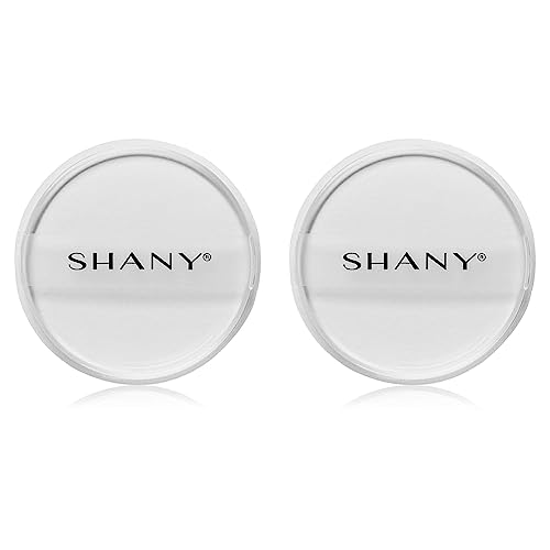 SHANY Stay Jelly Silicone Sponge - Clear & Non-Absorbent Makeup Blending Sponge for Flawless Application with Foundation - ROUND (Pack of 2)