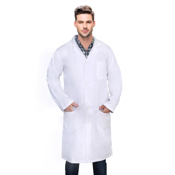 DR Uniforms Unisex Lab Coats - 100% Cotton - Sanforized to Prevent Shrinking- Laboratory Coat for Students and Professionals (3XL)