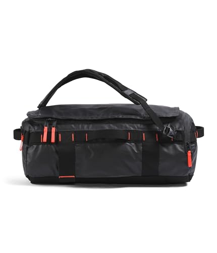 THE NORTH FACE Base Camp Voyager Duffel—32L, Asphalt Grey/Radiant Orange, One Size