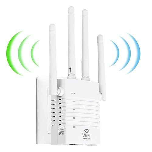 AOOEPU 1200Mbps WiFi Extender, WiFi Range Extender Signal Booster up to 12880sq.ft and 105 Devices WiFi Amplifier for Home, Internet Repeater