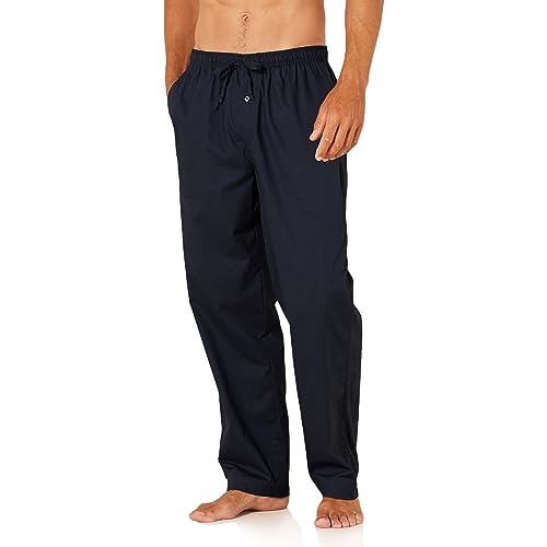 Amazon Essentials Men's Straight-Fit Woven Pajama Pant, Navy, X-Large