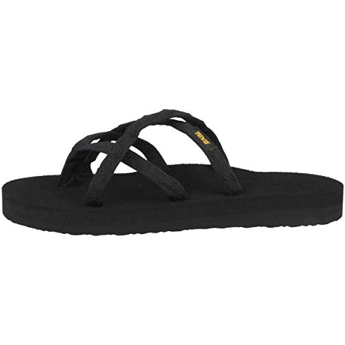 Teva womens Olowahu Sandal, Black on Black, 11 US