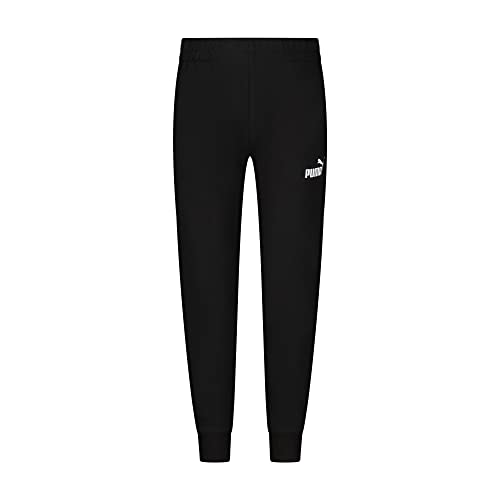 PUMA boys Core Logo Jogger Sweatpants, Puma Black, Large US