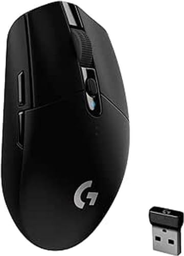 Logitech G305 Lightspeed Wireless Gaming Mouse, Hero 12K Sensor, 12,000 DPI, Lightweight, 6 Programmable Buttons, 250h Battery Life, On-Board Memory, PC/Mac - Black