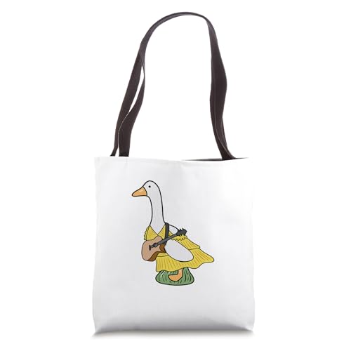 Funny Seagull with Guitar Outfit Jam Session Tote Bag