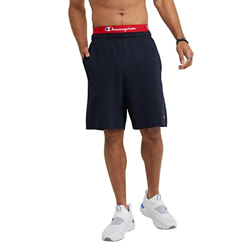 Champion mens Shorts, Classic Cotton Jersey Athletic Shorts, 9', Long Gym Shorts, mens Workout Shorts