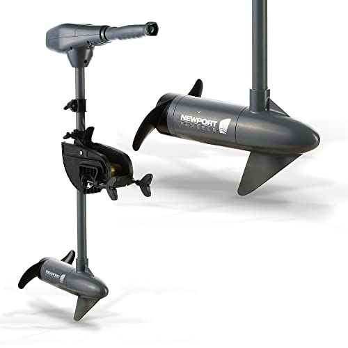 Newport Kayak Series 36lb Thrust Transom Mounted Saltwater Electric Trolling Motor w/LED Battery Indicator (24' Shaft)