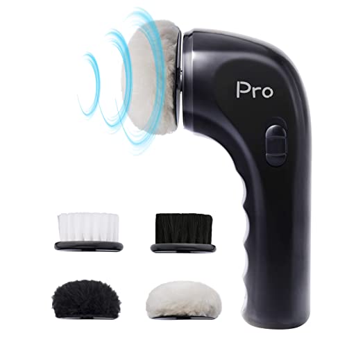 Electric Shoe Shine Kit, Power Upgrades, Sansent Electric Shoe Polisher Brush Shoe Shiner Dust Cleaner Portable Leather Care Kit for Shoes, Bags…