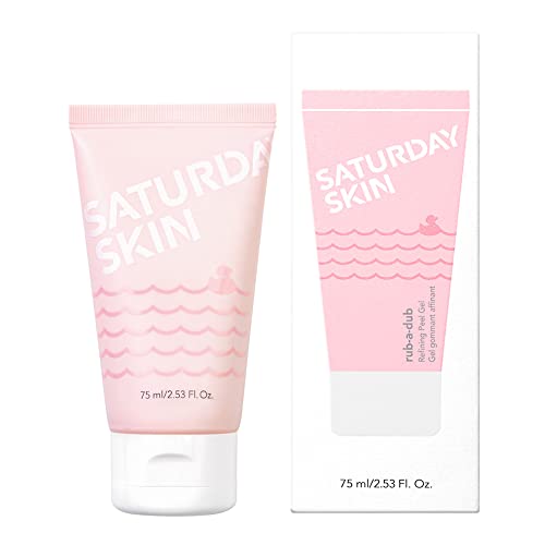 Saturday Skin Rub-A-Dub Refining Peel Gel Facial Cleansing Gels Facial Cleansing Washes Natural Fruit Enzymes Gel Mild Cleanser Exfoliating Gel Great for sensitive skin (2.53 Fl. Oz. (75ml))