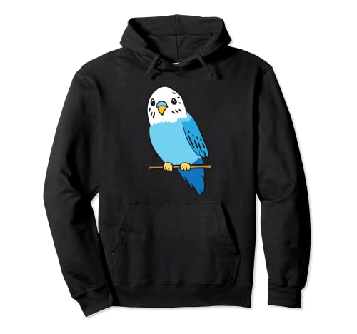 Cute Parakeet Bird Parakeet Cute Parakeet Blue Pullover Hoodie