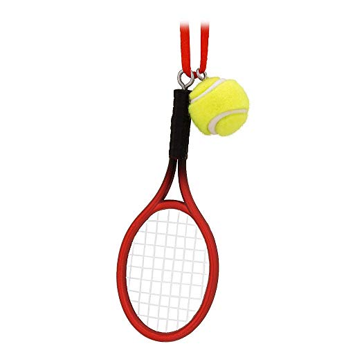 Kurt Adler D0552 Tennis Racket With Ball Christmas Ornament