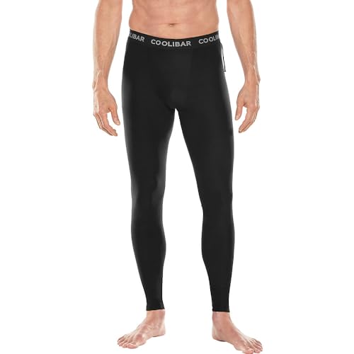 Coolibar UPF 50+ Men's Calasa Tech Swim Trunk Tights - Sun Protective (Medium- Black)