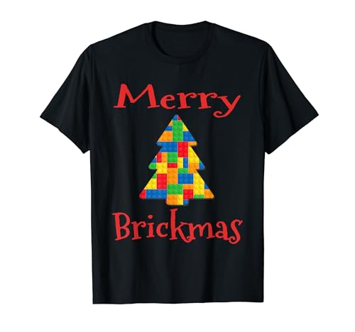 Christmas Tree Brick Master Builder Brick Set Block Xmas Kit T-Shirt