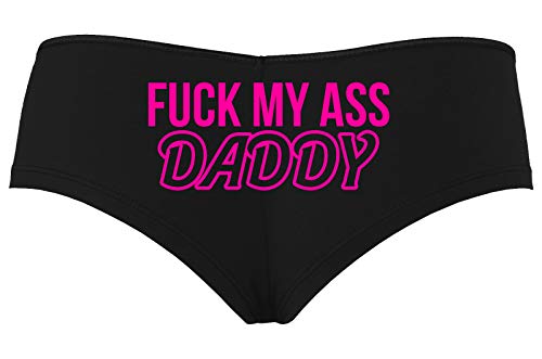 Knaughty Knickers Fuck My Ass Daddy Anal Sex Submissive Black Boyshort Panties