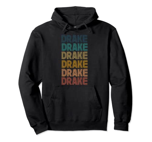 Retro Vintage DRAKE Classic Name Cool 80s 90s Pullover Hoodie
