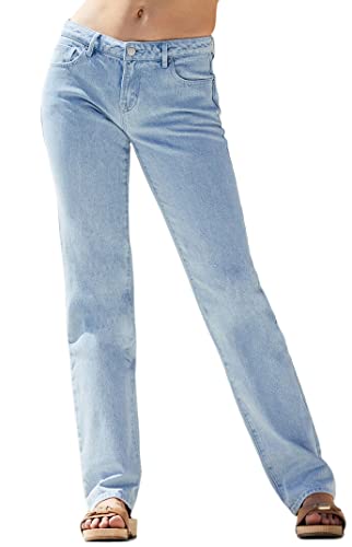 PacSun Women's Eco Light Blue Low Rise Straight Leg Jeans Size 27