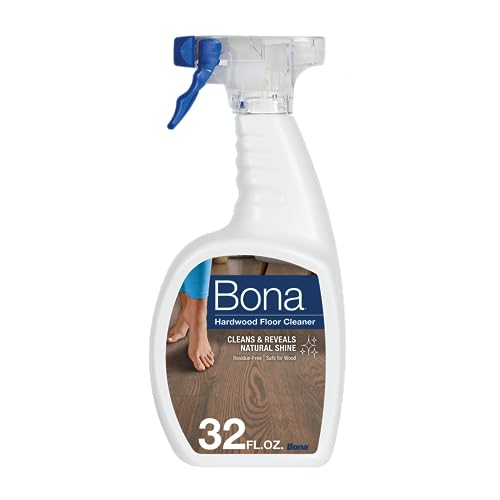 Bona Hardwood Floor Cleaner Spray - 32 fl oz - Unscented - Residue-Free Household Floor Cleaning Solution for Wood Floors (Pack of 1)